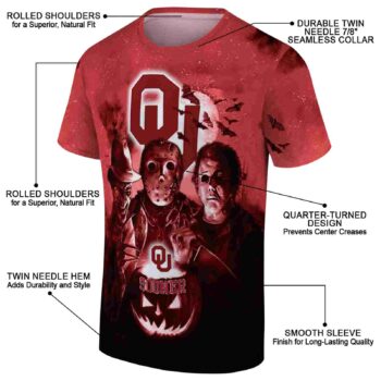 Oklahoma Sooners Horror Icons Crimson Black T-Shirt