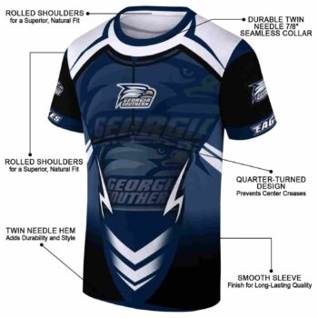 Personalized Georgia Southern Eagles Futuristic Armor Blue Black White T-Shirt