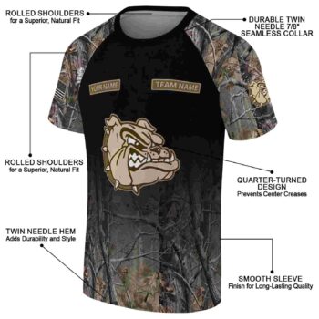 Personalized Gonzaga Bulldogs Tree Branches Black T-Shirt