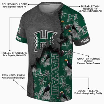 Custom Indiana Hoosiers Tropical Scene Red T-Shirt