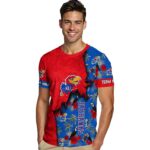 Personalized Kansas Jayhawks Tropical Scene Crimson T-Shirt