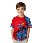 Personalized Kansas Jayhawks Tropical Scene Crimson T-Shirt