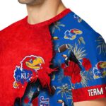 Personalized Kansas Jayhawks Tropical Scene Crimson T-Shirt