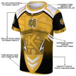 Personalized Kennesaw State Owls Futuristic Armor Gold Black White T-Shirt