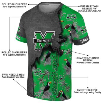 Custom Miami Hurricanes Tropical Scene Orange T-Shirt