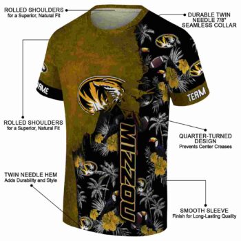 Personalized Ohio State Buckeyes Tropical Scene Scarlet T-Shirt