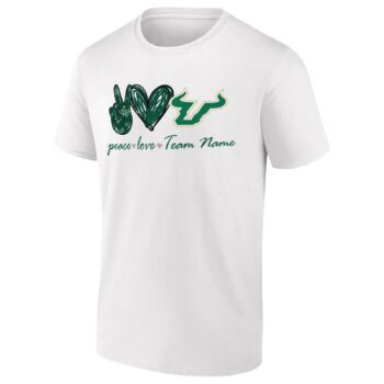 Personalized South Florida Bulls Peace Love T-Shirt