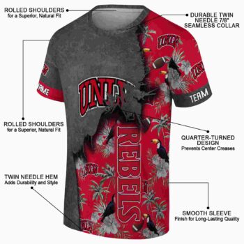 Custom Western Michigan Broncos Tropical Scene Brown T-Shirt