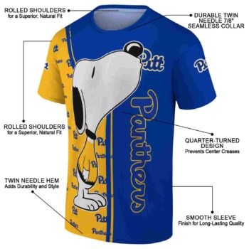Pittsburgh Panthers Snoopy Graphic Royal Blue T-Shirt