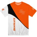 Sam Houston Bearkats Abstract Curve White Black T-Shirt