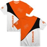 Sam Houston Bearkats Abstract Curve White Black T-Shirt