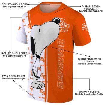 Sam Houston Bearkats Snoopy Graphic Orange T-Shirt