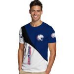 South Alabama Jaguars Abstract Curve White Black T-Shirt