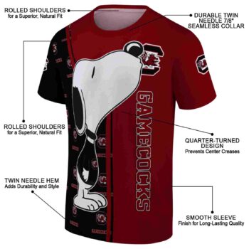 South Carolina Gamecocks Snoopy Graphic Garnet T-Shirt