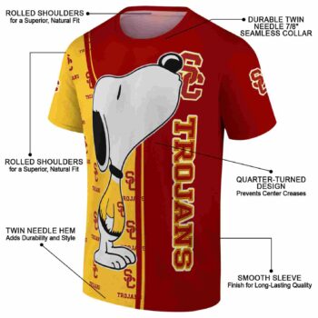 USC Trojans Snoopy Graphic Red T-Shirt