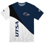 UTSA Roadrunners Abstract Curve White Black T-Shirt