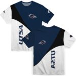 UTSA Roadrunners Abstract Curve White Black T-Shirt