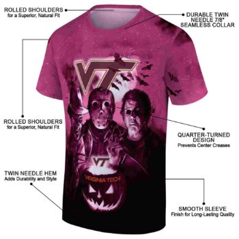 Virginia Tech Hokies Horror Icons Maroon Black T-Shirt