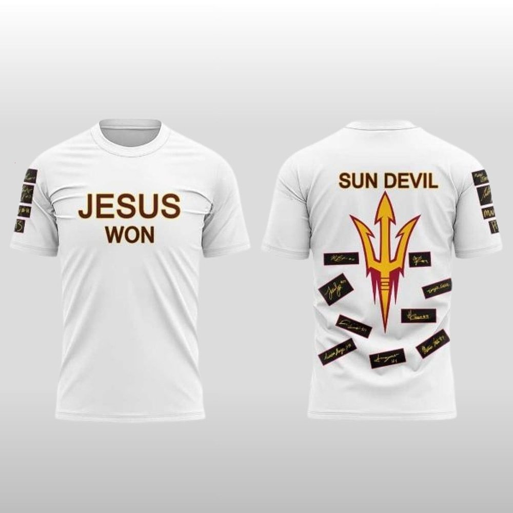 Arizona State Sun Devils Women’s Basketball NCAA Jesus Won 2026 T-Shirt Gift For College Sports Fans
